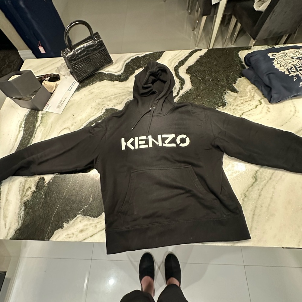 KENZO Men's Classic Logo Hoodie - Black size small NWOT